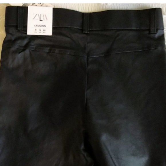 NWT Zara Coated High-Waisted Legging - Picture 9 of 13